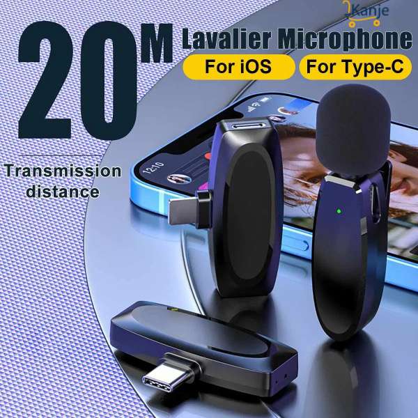 Micro Bluetooth sans fil Lavalier pour iPhone et téléphone
