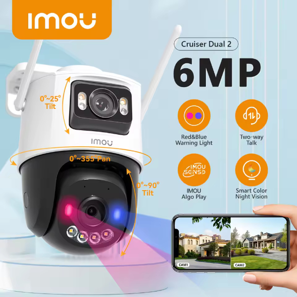 Caméra IP Wi-Fi extérieur Imou Cruiser Dual 2 (6MP) IPC-S7XP-6M0WED