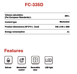 Réfrigérateur Astech combiné FC-335D