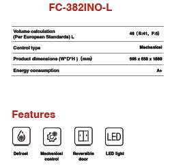 Réfrigérateur Astech combiné avec Fontaine FC-382INO-L