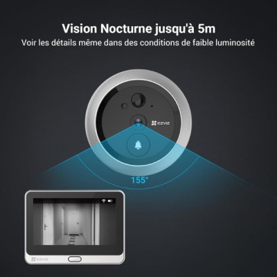 Sonnette à judas sans fil, EZVIZ CS-DP2C