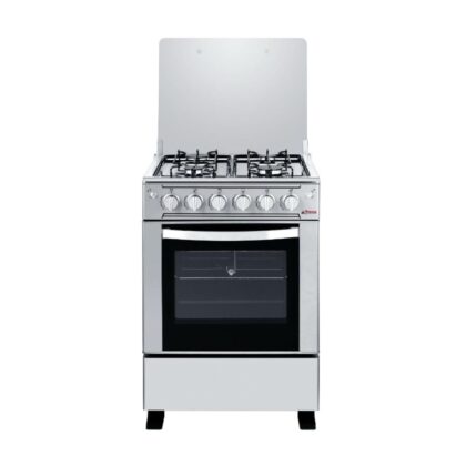 CUISINIERE ASTECH 4FEUX 60X60 A GAZ AVEC FOUR A GAZ INOX