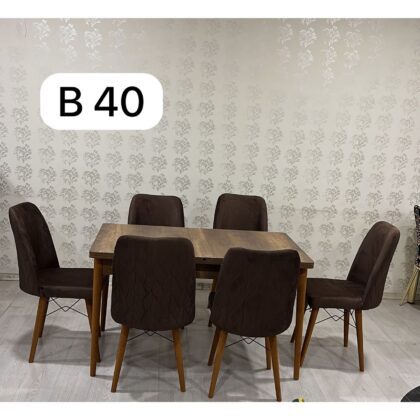 TABLE A MANGER 6PLACES EXTENSIBLE 80X130/80X170 BOIS MARRON B40