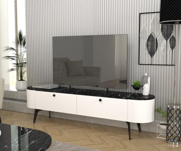 TABLE TELEVISEUR ORIENT STAND BLANC T103