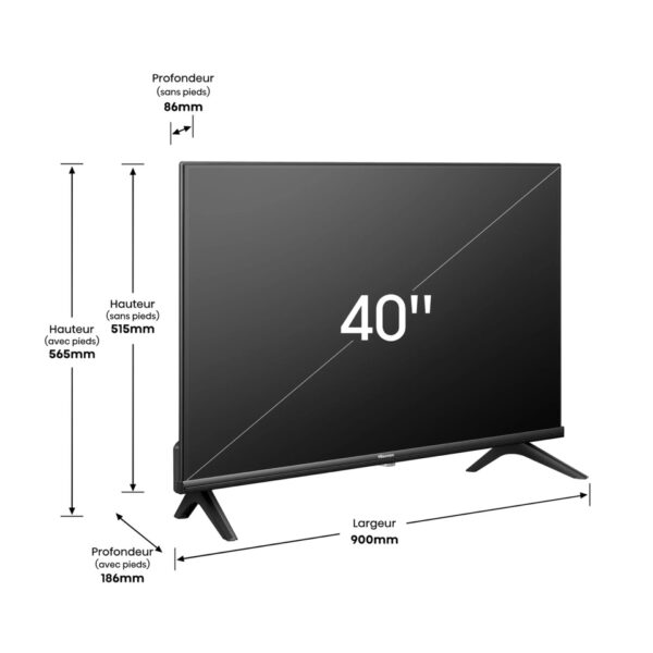 TELEVISEUR HISENSE 40"' LED SMART VIDAA