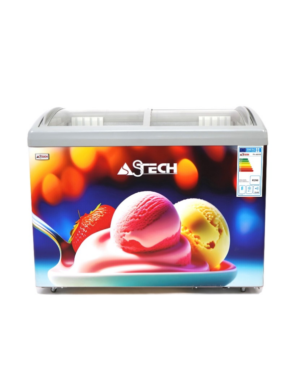 CONGELATEUR ASTECH HORIZONTAL 400LITRES VITRINE