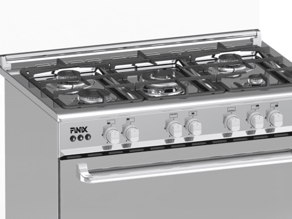 CUISINIERE FINIX 5FEUX 90X60 INOX