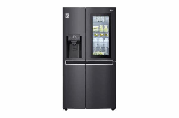 REFRIGERATEUR LG SIDE BY SIDE AVEC FONTAINE MATTE NOIR KNOCK KNOCK GCX257 CQVV – Image 4