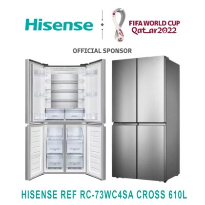 REFRIGERATEUR HISENSE SIDE BY SIDE 4PORTES 610LITRES