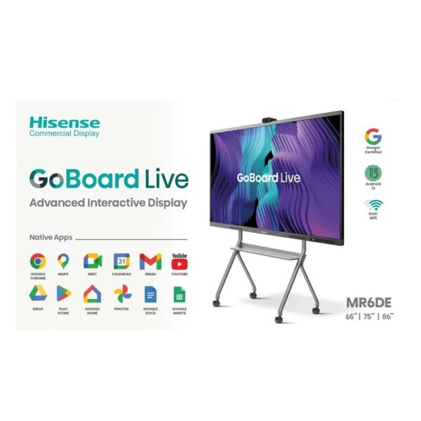 TELEVISEUR HISENSE 65"' WHITEBOARD SMART UHD 4K TACTILE 65MR6DE – Image 5