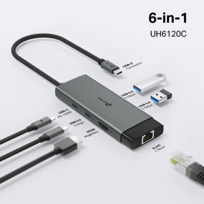 Convertisseur Hub USB-C 6-en-1 TP-Link TL-UH6120C