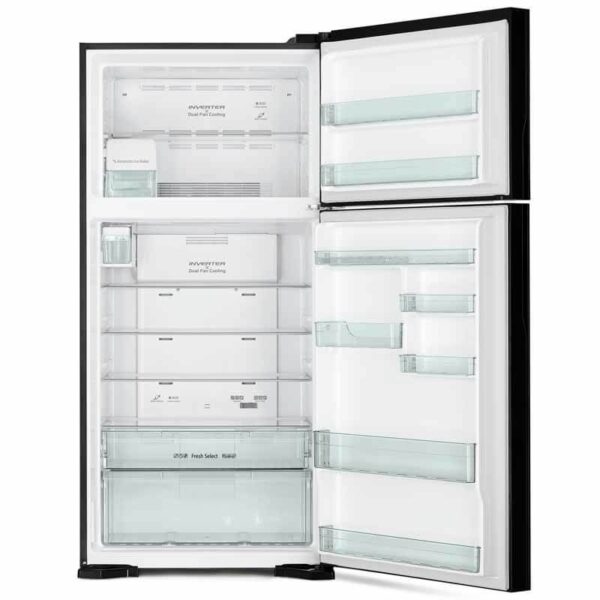 Réfrigérateur Hitachi Combiné 2 Portes - R-W6907PB (Noir, 550L) – Image 3