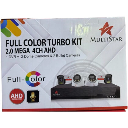 Kit de Surveillance Multistar 4CH Full Color - 2MP (Kit4)