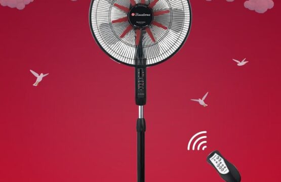 VENTILATEUR BINATONE 16"' SUR PIED AVEC COMMANDE A1612RC