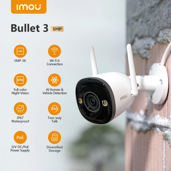 Caméra IP Extérieur Imou Bullet 3 3K (5MP)