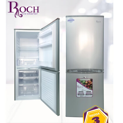 Réfrigérateur ROCH Combiné 3 Tiroirs 260L Gris RFR-260DB