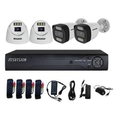 Kit surveillance analogique 4 caméras DVR FOSVISION FS-318/603N50L-4CH
