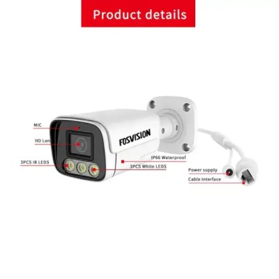 Kit NVR 4 Caméras IP PoE 5MP FOSVISION FS-3358/2F58N-Pro