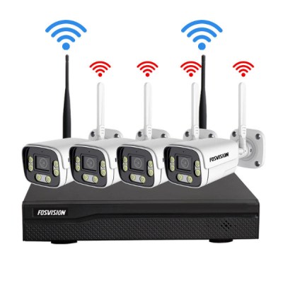 Kit surveillance NVR WiFi 4 caméras FOSVISION FS-6099W30LS-4CH