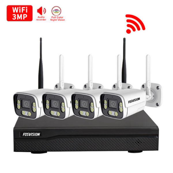 Kit surveillance NVR WiFi 4 caméras FOSVISION FS-6099W30LS-4CH