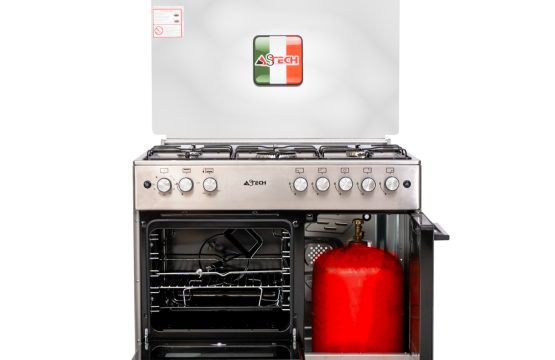 CUISINIERE ASTECH CK95BSAR 5FEUX FULL OPTION BOUTEILLE A GAZ