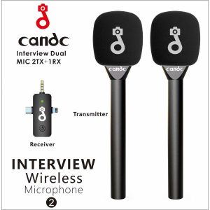 Microphone d’interview sans fil CANDC DC-T21