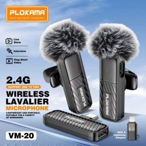Micro Cravate sans fil Double micro PLOKAMA MICROPHONE VM-20