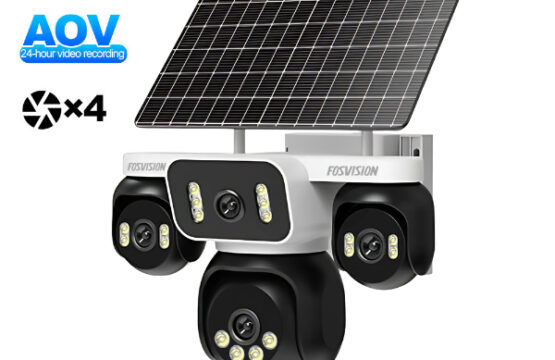 Caméra de Surveillance Solaire PTZ 4G à 4 objectif FOSVISION FS-HS4K-4G-8M (8MP)