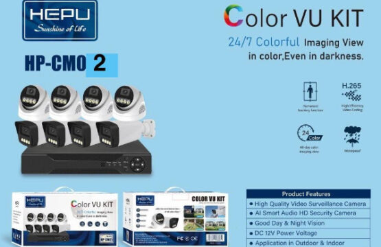 Kit 8 Caméras IP PoE 4MP HEPU HP-CM02