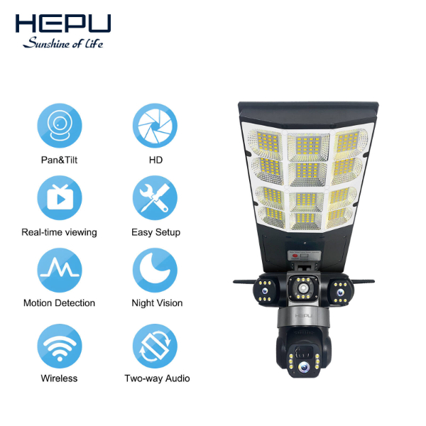 Caméra Lampadaire Solaire 4G HEPU HP-CM11
